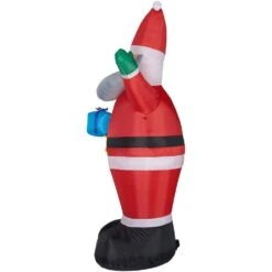 10 Ft. X 5 Ft. Santa Holding HO HO HO Banner Christmas Inflatable With Storage Bag 14 10 Ft. X 5 Ft. Santa Holding HO HO HO Banner Christmas Inflatable With Storage Bag -Northlight Shop christmas time christmas inflatables ct santa101 l 66 1000