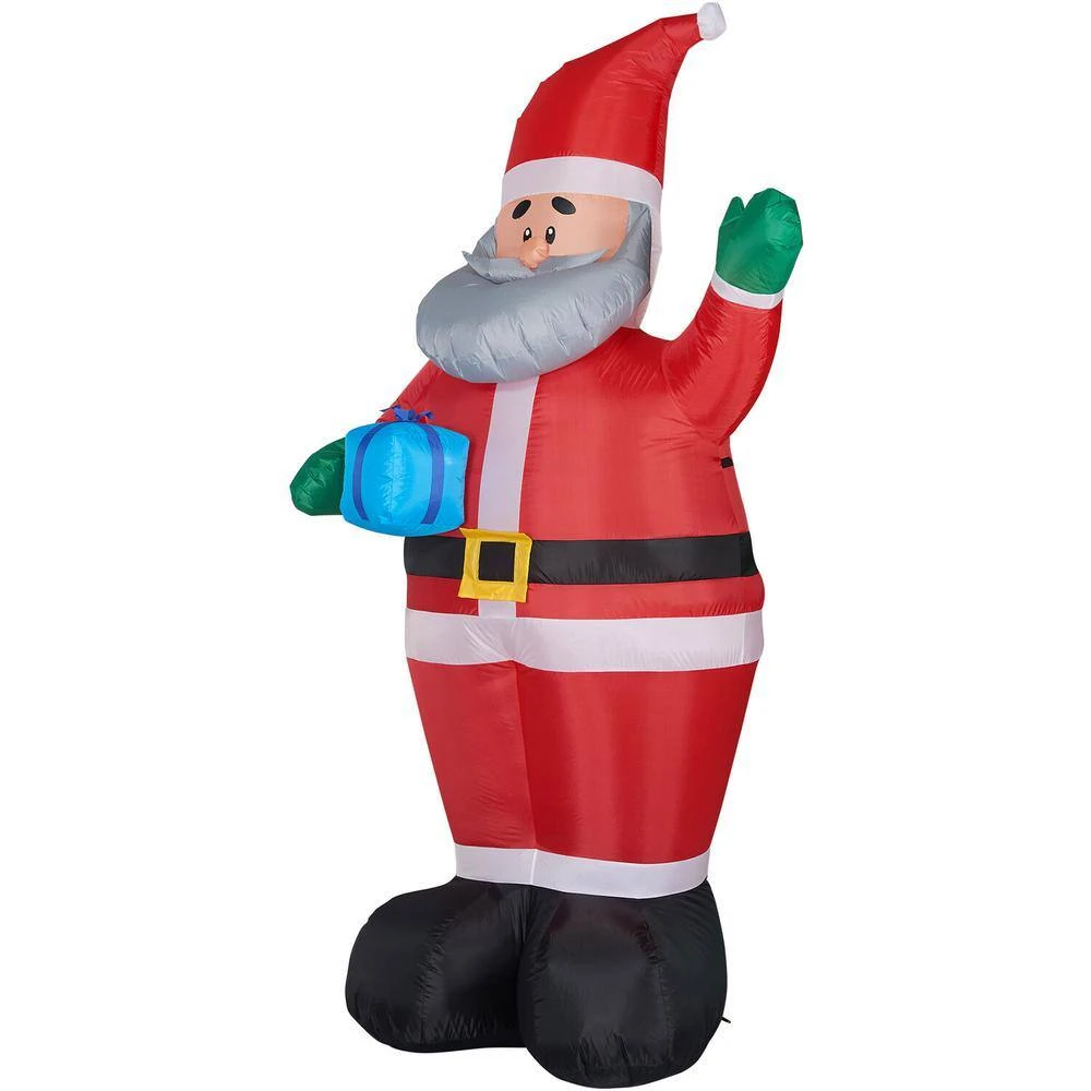 10 Ft. X 5 Ft. Santa Holding HO HO HO Banner Christmas Inflatable With Storage Bag 4 10 Ft. X 5 Ft. Santa Holding HO HO HO Banner Christmas Inflatable With Storage Bag - Image 4