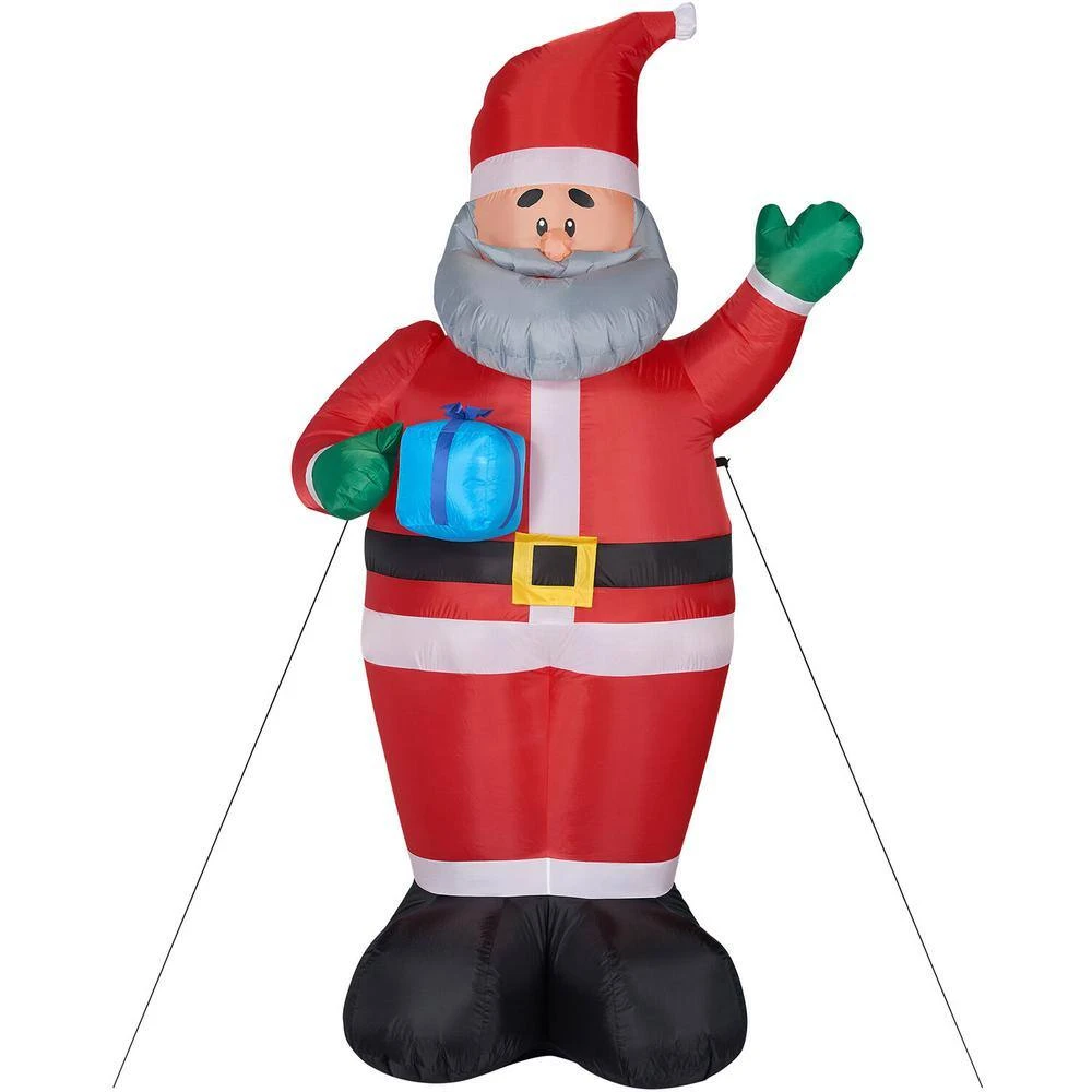 10 Ft. X 5 Ft. Santa Holding HO HO HO Banner Christmas Inflatable With Storage Bag 8 10 Ft. X 5 Ft. Santa Holding HO HO HO Banner Christmas Inflatable With Storage Bag - Image 8