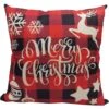 15.5 In. Buffalo Plaid Merry Christmas Thow Pillow 2 15.5 In. Buffalo Plaid Merry Christmas Thow Pillow -Northlight Shop christmas time christmas textiles ct xmasplw red2 64 1000