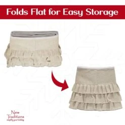 New Traditions 26 In. Ivory Burlap Tiered Ruffles Round Christmas Tree Collar 8 New Traditions 26 In. Ivory Burlap Tiered Ruffles Round Christmas Tree Collar -Northlight Shop christmas tree collars 2266101 1dd 4f 1000