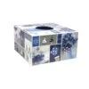 6 In. Dia Blue And Silver Design Tree Skirt Box -Northlight Shop christmas tree collars 76236 64 1000