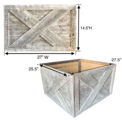 Farmhouse Deluxe 27 In. W X 14.5 In. H, 37 In. Dia, White Wash Decorative Christmas Tree Box Collar 12 Farmhouse Deluxe 27 In. W X 14.5 In. H, 37 In. Dia, White Wash Decorative Christmas Tree Box Collar -Northlight Shop christmas tree collars widetreecollarwht fa 1000