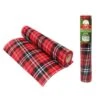 11 In. X 108 In. Tartan Printed Tinsel Christmas Rolls (4-Pack) -Northlight Shop christmas tree ribbon 89101 64 1000