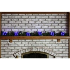 4 In. Blue LED Light Mini Bows (4-Pack) -Northlight Shop christmas tree ribbon bg04 1b003 a d4 1000