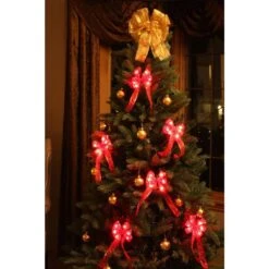 4 In. Delux Decorative Red LED Mini Bows (4-Pack) 9 4 In. Delux Decorative Red LED Mini Bows (4-Pack) -Northlight Shop christmas tree ribbon bg04 1r003 a 31 1000