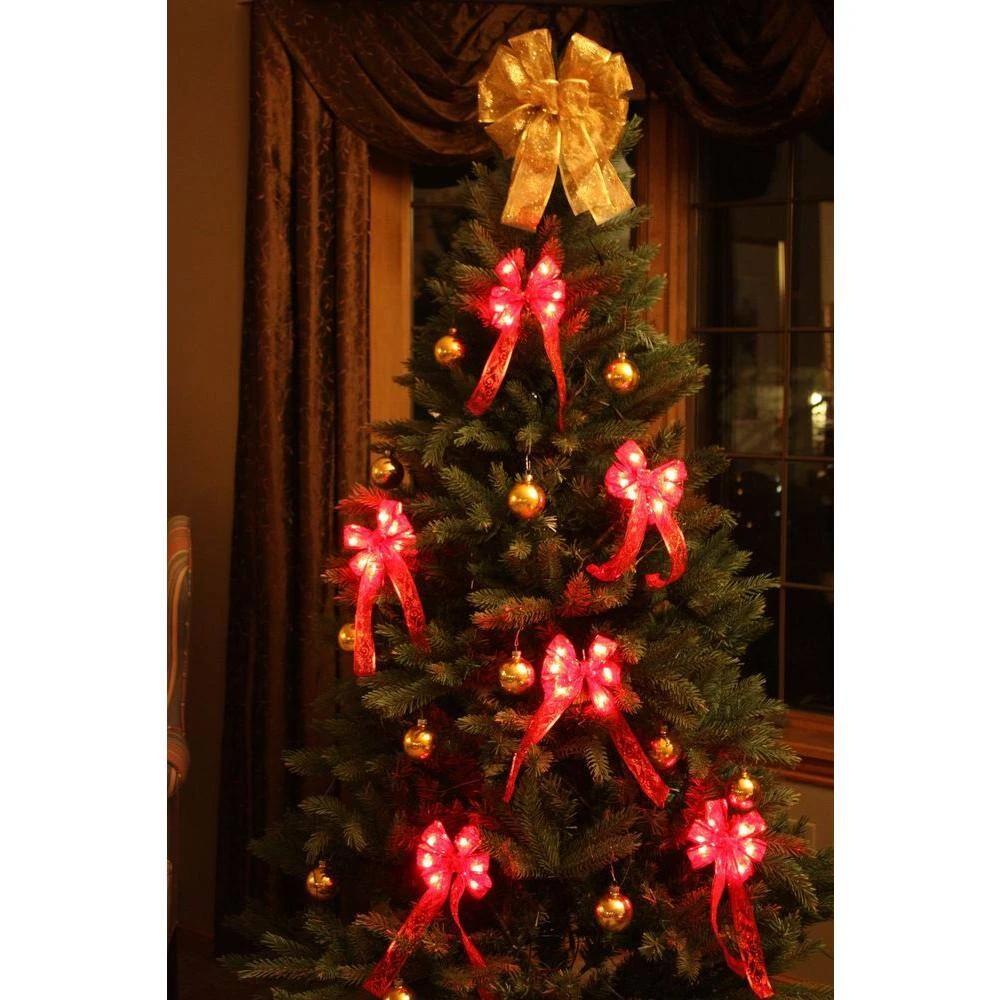 4 In. Delux Decorative Red LED Mini Bows (4-Pack) 5 4 In. Delux Decorative Red LED Mini Bows (4-Pack) - Image 5