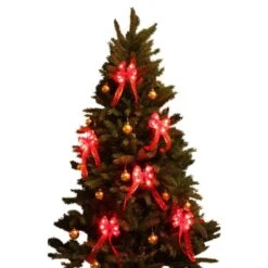 4 In. Delux Decorative Red LED Mini Bows (4-Pack) 8 4 In. Delux Decorative Red LED Mini Bows (4-Pack) -Northlight Shop christmas tree ribbon bg04 1r003 a d4 1000