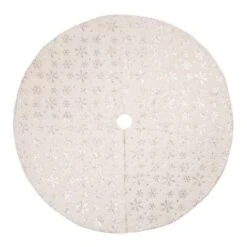 48 In. Tree Skirt/2 Stocking White Plush With Snowflake Christmas Decoration (Set Of 3) -Northlight Shop christmas tree skirts 2004700086 4f 1000