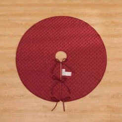 48 In. Vintage Truck Polyester Microfiber Quilted Tree Skirt 18 48 In. Vintage Truck Polyester Microfiber Quilted Tree Skirt -Northlight Shop christmas tree skirts cl201mu21 4f 1000