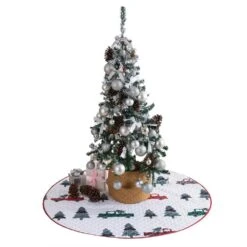 48 In. Vintage Truck Polyester Microfiber Quilted Tree Skirt