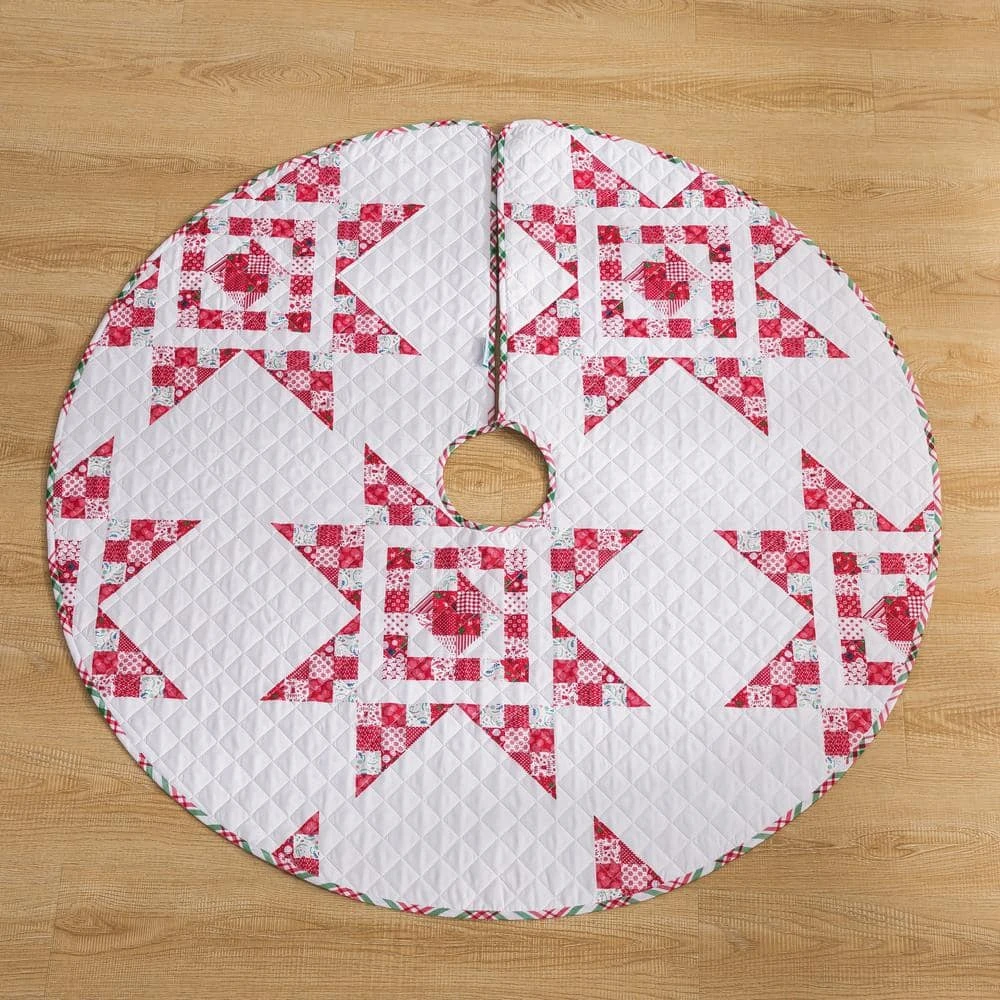 48 In. Angelina Polyester Microfiber Quilted Tree Skirt 7 48 In. Angelina Polyester Microfiber Quilted Tree Skirt - Image 7