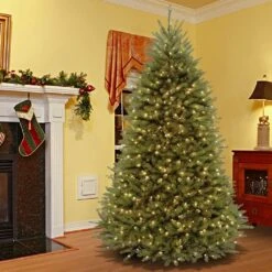 7.5 Ft. PVC Artificial Christmas Tree Holiday Decor With Warm Lights -Northlight Shop christmas tree stands ct 004 2 25m 1 4f 1000