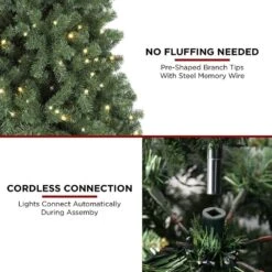 PVC Pre-Lit Artificial With Warm Lights And Stand For Artificial Christmas Tree Up To 7.5 Ft. Tall -Northlight Shop christmas tree stands ct 004 2 25m 2 1f 1000