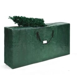 Green PE Artificial Tree Storage Bag For Trees Up To 9 Ft. Tall -Northlight Shop christmas tree storage m22 8cm155 c3 1000