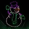 35 In. LED Waving Snowman Metal Framed Holiday Decor -Northlight Shop christmas yard decorations 62208 64 1000