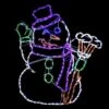 51 In. LED Christmas Lighted Snowman With Broom Metal Framed Holiday Decor -Northlight Shop christmas yard decorations 67907 64 1000