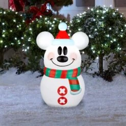 23.62 In. H X 9.25 In. W X 14.57 In. L Christmas Lighted Blow Mold Outdoor Decor-Stylized Mickey Mouse Snowman 5 23.62 In. H X 9.25 In. W X 14.57 In. L Christmas Lighted Blow Mold Outdoor Decor-Stylized Mickey Mouse Snowman -Northlight Shop christmas yard decorations g 111196 31 1000