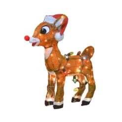 24 In. 3D PreLit Rudolph With C9 Light Strand