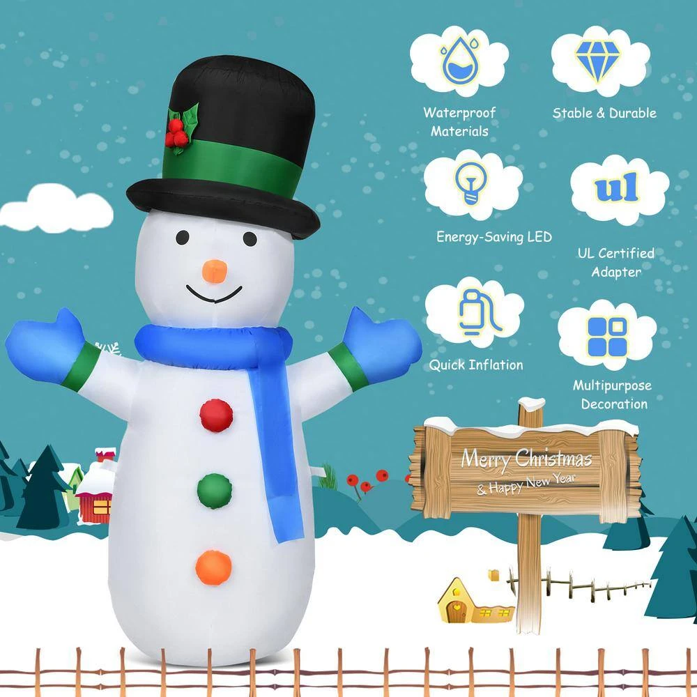 4 Ft. Pre-lit LED Lights Christmas Snowman Christmas Inflatable With Strong Weather Resistance 5 4 Ft. Pre-lit LED Lights Christmas Snowman Christmas Inflatable With Strong Weather Resistance - Image 5