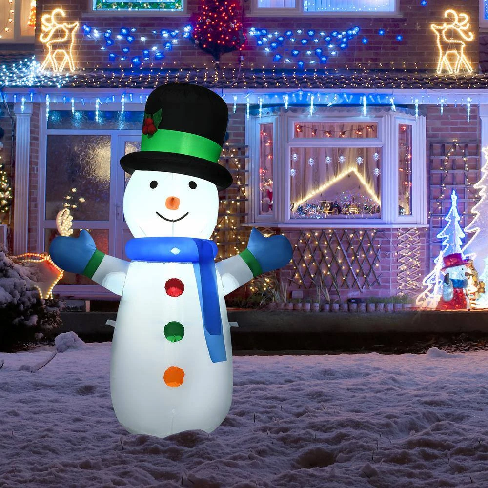 4 Ft. Pre-lit LED Lights Christmas Snowman Christmas Inflatable With Strong Weather Resistance 3 4 Ft. Pre-lit LED Lights Christmas Snowman Christmas Inflatable With Strong Weather Resistance - Image 3