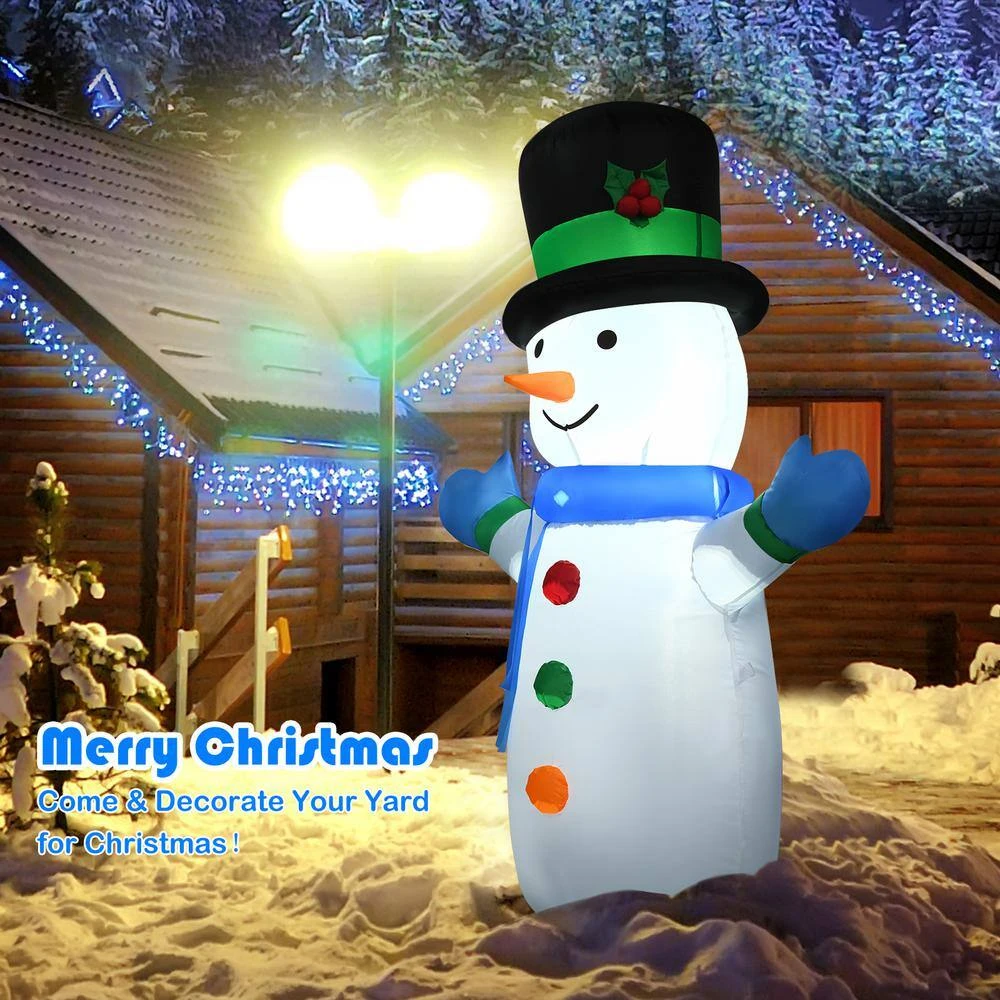 4 Ft. Pre-lit LED Lights Christmas Snowman Christmas Inflatable With Strong Weather Resistance 2 4 Ft. Pre-lit LED Lights Christmas Snowman Christmas Inflatable With Strong Weather Resistance - Image 2