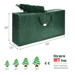 Green Artificial Tree Storage Bag For Trees Up To 9 Ft. Tall 11 Green Artificial Tree Storage Bag For Trees Up To 9 Ft. Tall -Northlight Shop costway christmas tree storage ghm0326 1f 1000