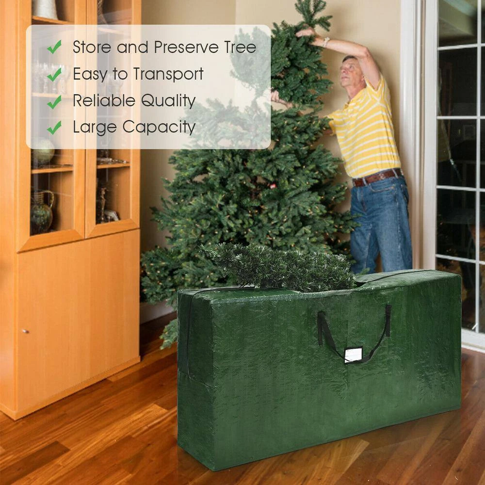 Green Artificial Tree Storage Bag For Trees Up To 9 Ft. Tall 4 Green Artificial Tree Storage Bag For Trees Up To 9 Ft. Tall - Image 4