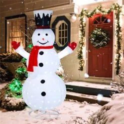 6 Ft. Lighted Artificial Christmas Snowman Pre-Lit Pop-up Xmas Snowman -Northlight Shop costway christmas yard decorations cm24150us wh 1f 1000