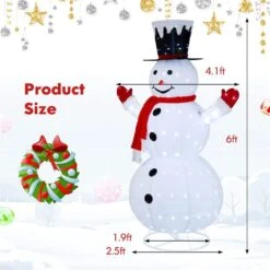 6 Ft. Lighted Artificial Christmas Snowman Pre-Lit Pop-up Xmas Snowman -Northlight Shop costway christmas yard decorations cm24150us wh 44 1000