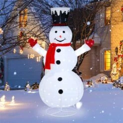 6 Ft. Lighted Artificial Christmas Snowman Pre-Lit Pop-up Xmas Snowman -Northlight Shop costway christmas yard decorations cm24150us wh c3 1000