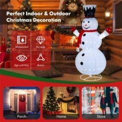 6 Ft. Lighted Artificial Christmas Snowman Pre-Lit Pop-up Xmas Snowman -Northlight Shop costway christmas yard decorations cm24150us wh fa 1000