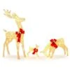 45.5 In. Height 3 PCS Lighted Reindeer Family Set Pre-lit Christmas Decoration With 230 LED Lights -Northlight Shop costway christmas yard decorations cm24244us 64 1000