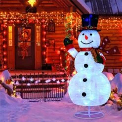 6 Ft. Pre-lit Christmas Snowman Xmas Decoration 8 Lighting Modes 4 Brightness -Northlight Shop costway christmas yard decorations cm24287us 1f 1000
