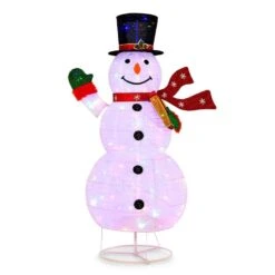 6 Ft. Pre-lit Christmas Snowman Xmas Decoration 8 Lighting Modes 4 Brightness