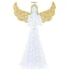 5 Ft Festive Pre-Lit Angel Christmas Decoration WithHalo Wings & 150 LED Lights Zip Ties Ground Stakes -Northlight Shop costway christmas yard decorations hcst04641 64 1000