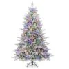 7 Ft. Multi Prelit LED Flocked Full Clastic Artificial Christmas Tree With 350 Multi-Function Cool Multi-Color Lights 16 7 Ft. Multi Prelit LED Flocked Full Clastic Artificial Christmas Tree With 350 Multi-Function Cool Multi-Color Lights -Northlight Shop costway pre lit christmas trees hcst03323 64 1000