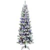 8 Ft. Pre-Lit Hinged Artificial Christmas Tree Snow Flocked With 9 Modes Remote Control Lights 10 8 Ft. Pre-Lit Hinged Artificial Christmas Tree Snow Flocked With 9 Modes Remote Control Lights -Northlight Shop costway pre lit christmas trees ms2j 3s13u1 64 1000