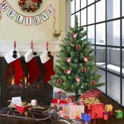 5 Ft. Artificial Christmas Tree With 476 Tips Solid Metal Legs -Northlight Shop costway unlit christmas trees ms2j 0659 4f 1000