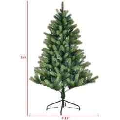 5 Ft. Artificial Christmas Tree With 476 Tips Solid Metal Legs -Northlight Shop costway unlit christmas trees ms2j 0659 c3 1000
