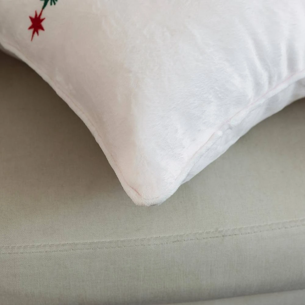 50 In. X 60 In. Polyester Microfiber Gussied Up Christmas Throw With 18 In. Square Pillow 4 50 In. X 60 In. Polyester Microfiber Gussied Up Christmas Throw With 18 In. Square Pillow - Image 4