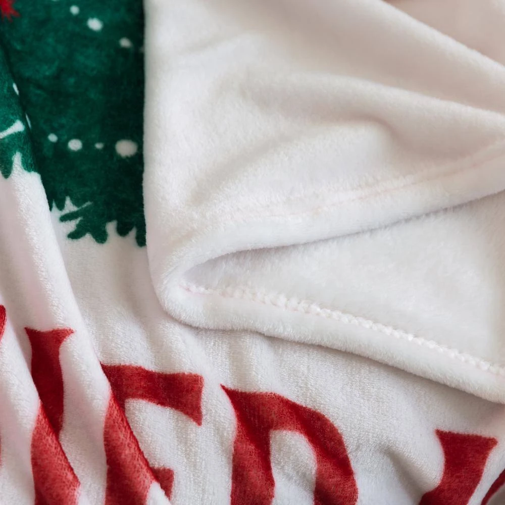 50 In. X 60 In. Polyester Microfiber Gussied Up Christmas Throw With 18 In. Square Pillow 5 50 In. X 60 In. Polyester Microfiber Gussied Up Christmas Throw With 18 In. Square Pillow - Image 5