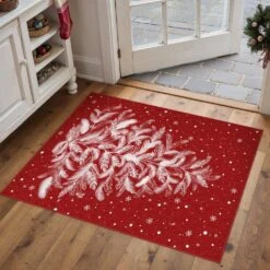 Christmas 2 Ft. X 3 Ft. Red Feather Christmas Tree Area Rug 8 Christmas 2 Ft. X 3 Ft. Red Feather Christmas Tree Area Rug -Northlight Shop dark red haiimeid christmas doormats x25iu0105h 123 40 1000