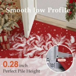 Christmas 2 Ft. X 3 Ft. Red Feather Christmas Tree Area Rug 9 Christmas 2 Ft. X 3 Ft. Red Feather Christmas Tree Area Rug -Northlight Shop dark red haiimeid christmas doormats x25iu0105h 123 c3 1000