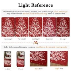 Christmas 5 Ft. X 7 Ft. Red Feather Christmas Tree Area Rug -Northlight Shop dark red haiimeid christmas doormats x25iu0105h 157 4f 1000