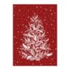 Christmas 9 Ft. X 12 Ft. Red Feather Christmas Tree Area Rug