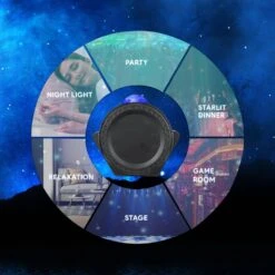 Star Projector - Starlight Sky Laser Projector With LED Nebula, Stars, And Moon Reflection (Black) -Northlight Shop dartwood christmas light projectors starprojectorblkus 4f 1000