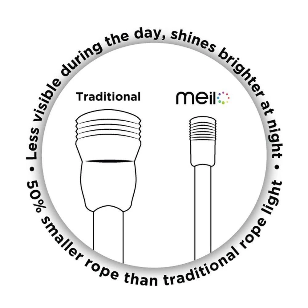 80-Light 16 Ft. LED Multi-Color Mini Rope Light TRUE-Tech 360-Degree Directional Shine 2 80-Light 16 Ft. LED Multi-Color Mini Rope Light TRUE-Tech 360-Degree Directional Shine - Image 2