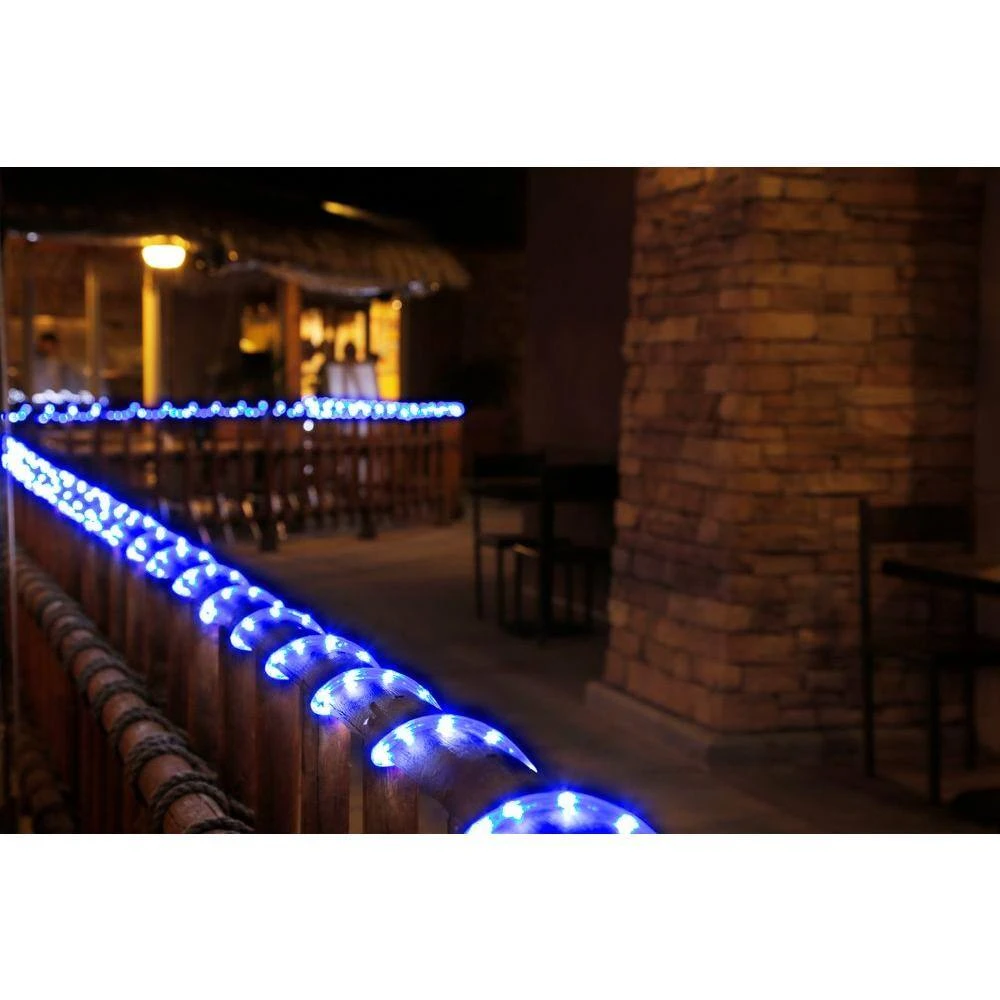16 Ft. Blue All Occasion Indoor Outdoor LED Rope Light 360Directional Shine Decoration (2-Pack, 32 Ft. Total) 4 16 Ft. Blue All Occasion Indoor Outdoor LED Rope Light 360Directional Shine Decoration (2-Pack, 32 Ft. Total) - Image 4