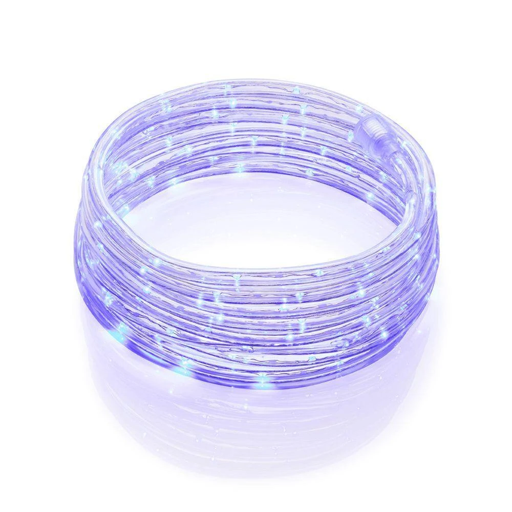 16 Ft. Blue All Occasion Indoor Outdoor LED Rope Light 360Directional Shine Decoration (2-Pack, 32 Ft. Total) 2 16 Ft. Blue All Occasion Indoor Outdoor LED Rope Light 360Directional Shine Decoration (2-Pack, 32 Ft. Total) - Image 2